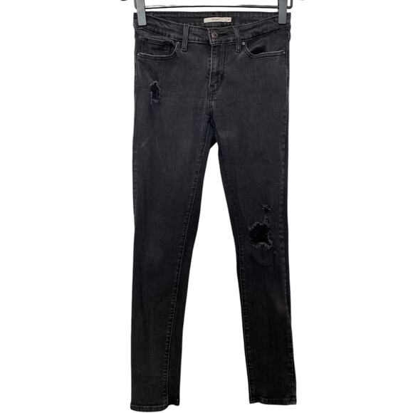 Levi’s Black 711 Skinny Jeans size 27 - Picture 1 of 3